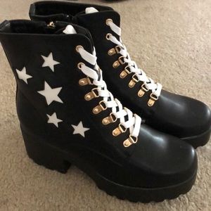 Nasty Gal Shoes - KOI Footwear platform chunky star combat boot Nasty Gal Shoes - KOI Footwear platform chunky star combat boot